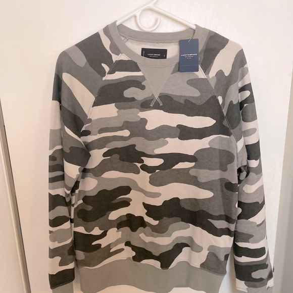 Lucky Brand Camouflage Crewneck Sweater - Size S - Picture 3 of 11
